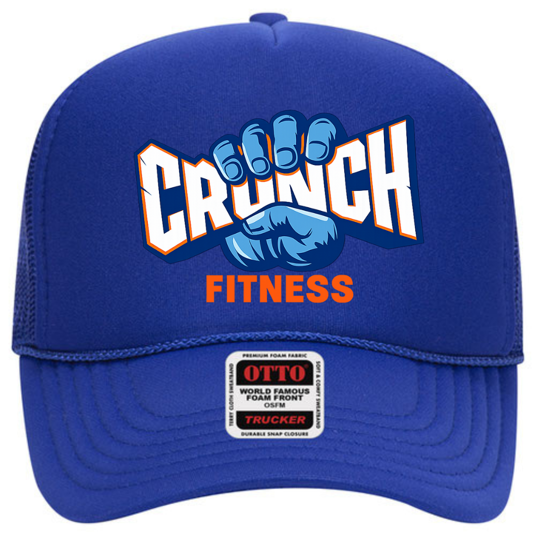 Crunch Fitness Trucker Snapback Hat – Gym Lifestyle Mesh Cap, Adjustable Fit