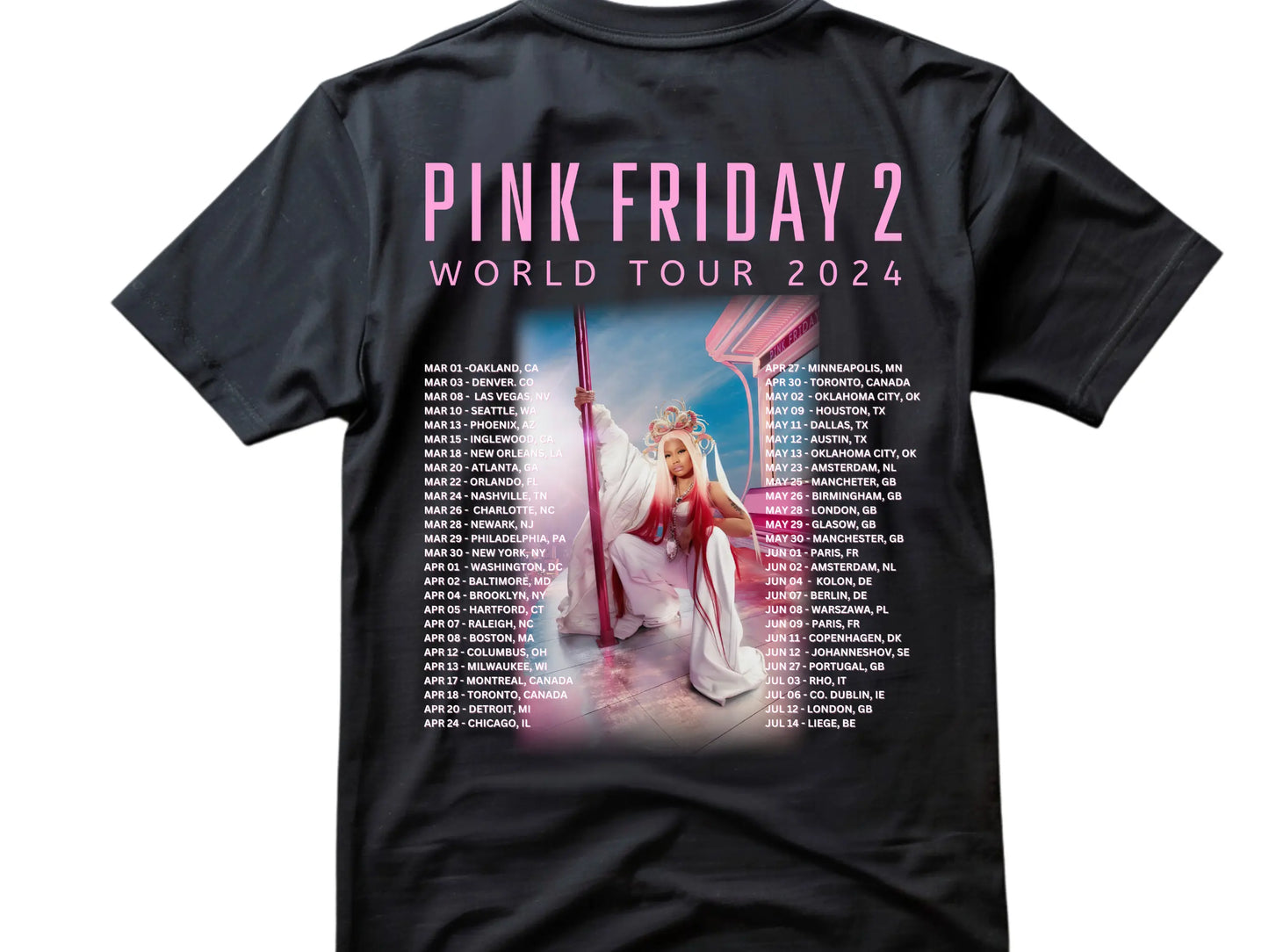 Pink Friday 2: Nicki Minaj Concert T-Shirt - Black Threadz
