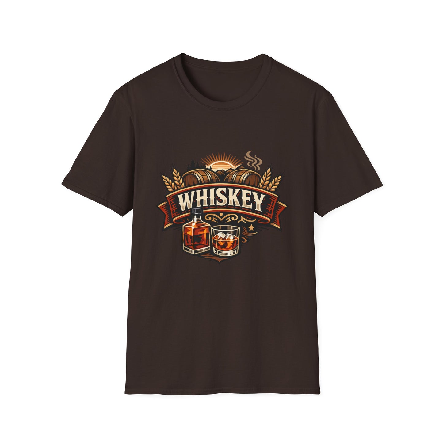 Whiskey T-Shirt – Vintage Bourbon Graphic Tee – Whiskey Lover Shirt – Unisex Drinking Humor Top for Men & Women