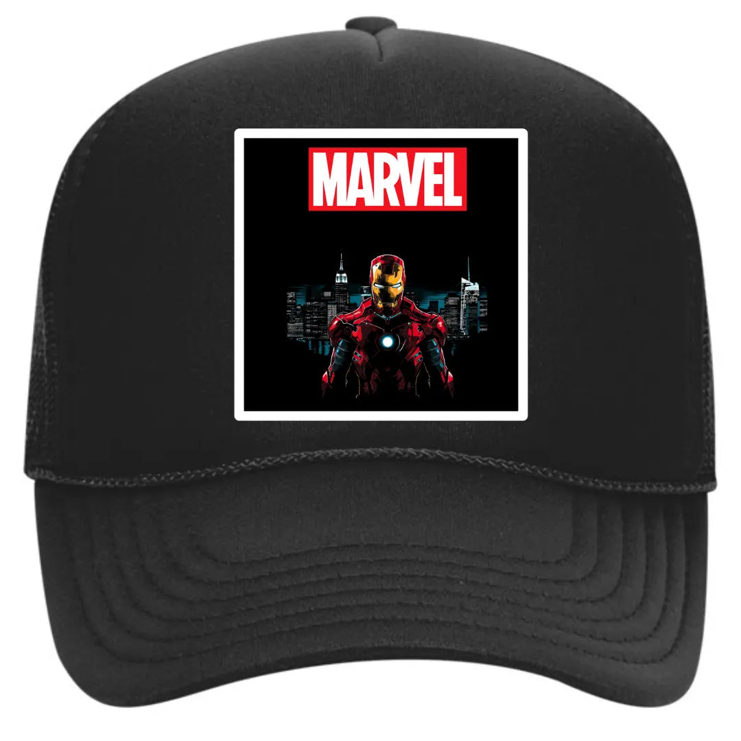 Iron Man in Black Trucker Hat - Marvel Heroic Adventure Style - Black Threadz