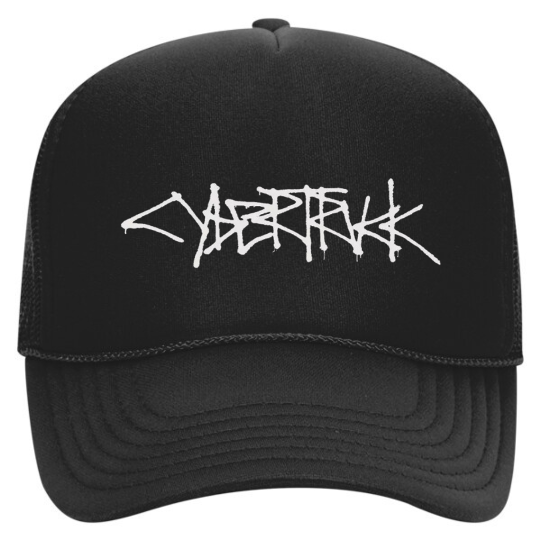 Tesla cybertruck black trucker hat for sale