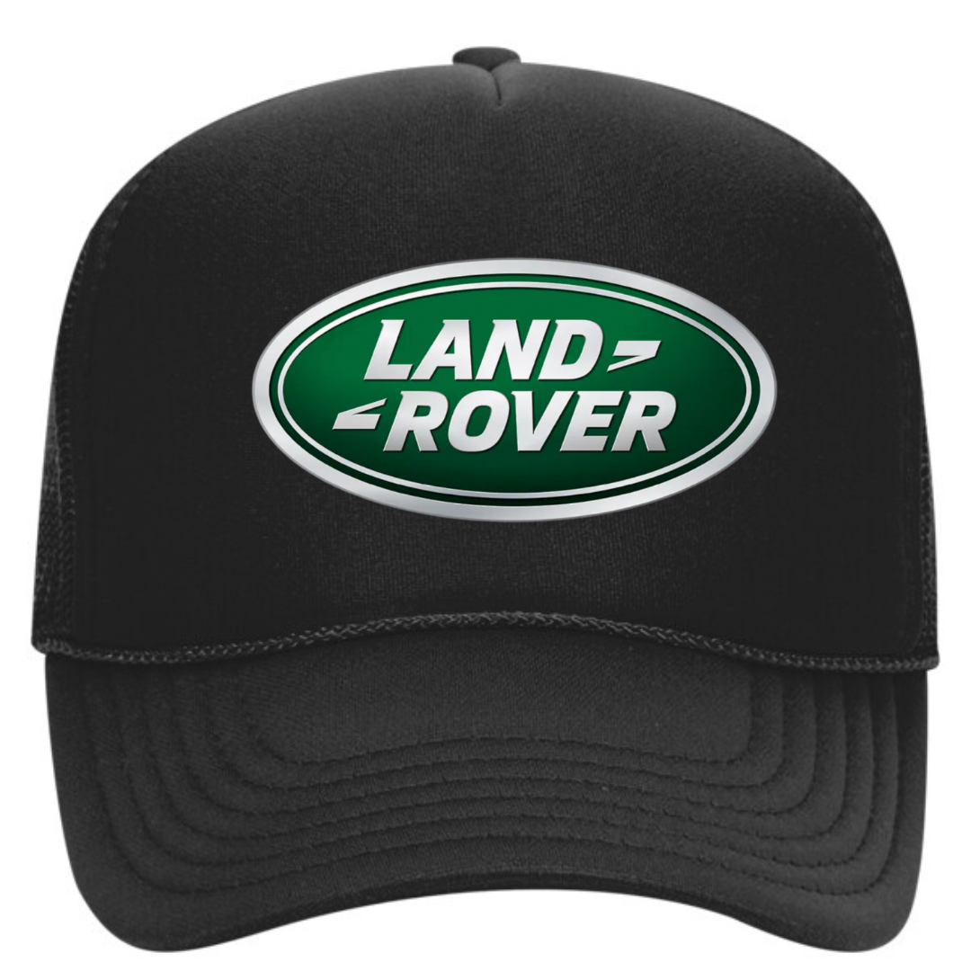 Black Land Rover Snapback Trucker Hat – Adventure Streetwear Cap
