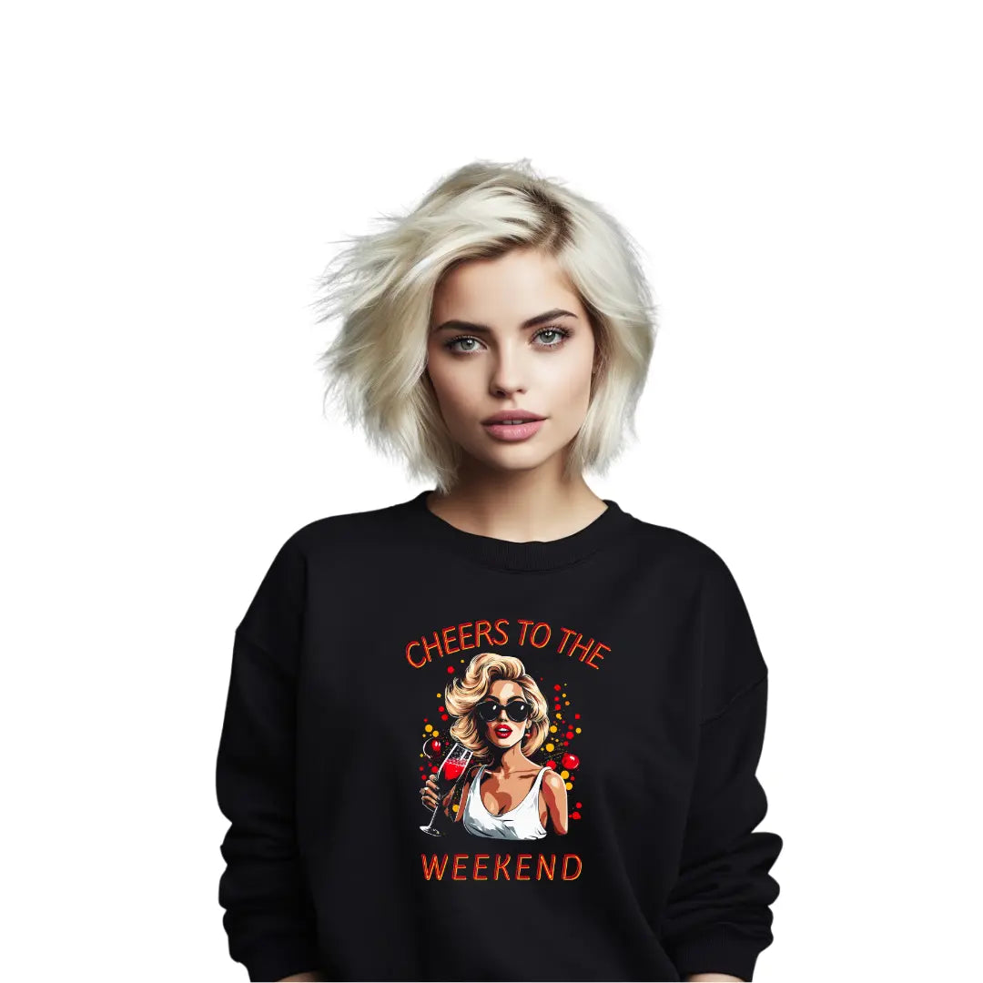 Cheers to the Weekend: Celebrate in Style Sweatshirt - Black Threadz