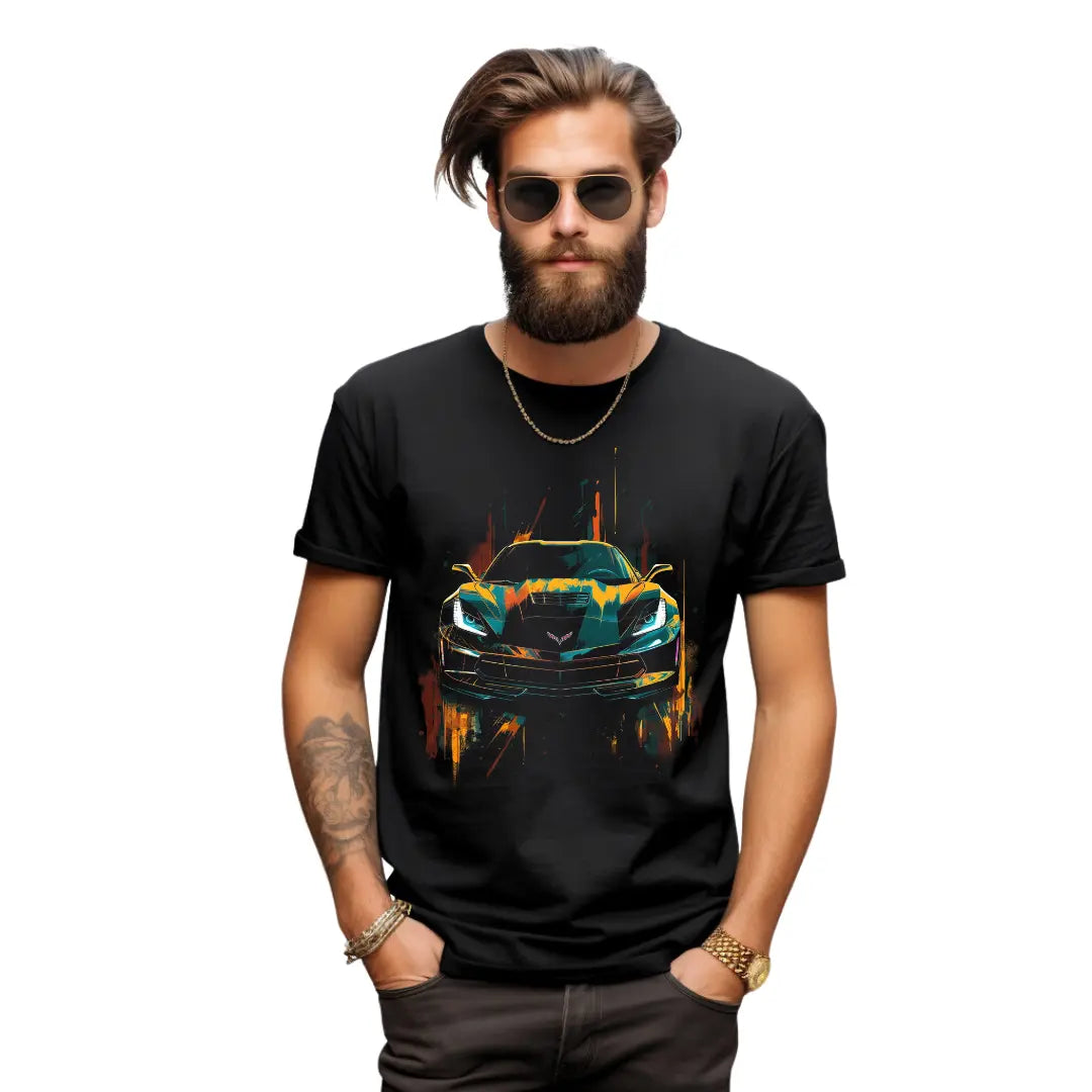 Chevrolet Corvette T-Shirt: Celebrate American Muscle - Black Threadz