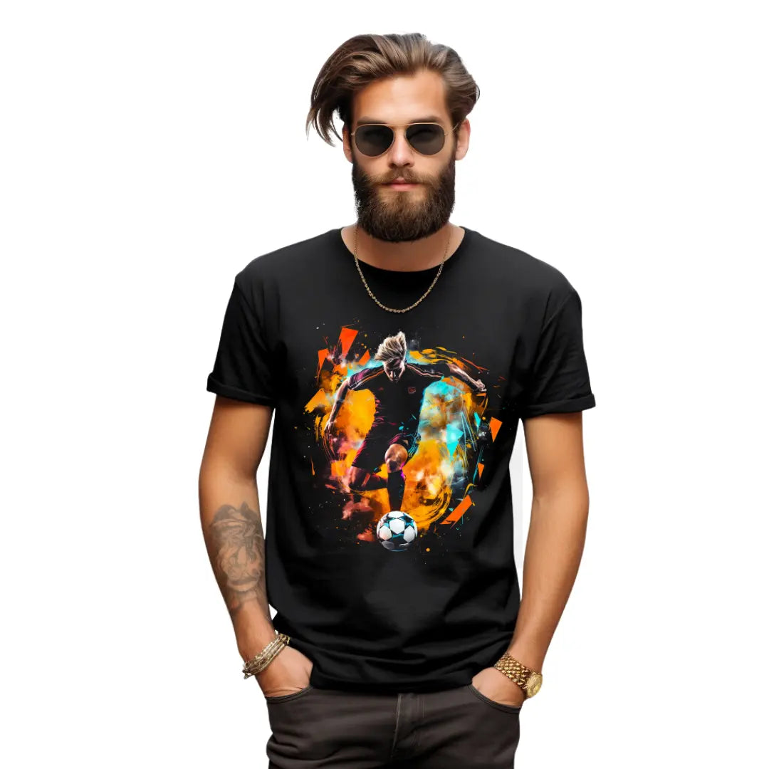Score Big: Soccer Fanatic T-Shirt for Enthusiasts - Black Threadz
