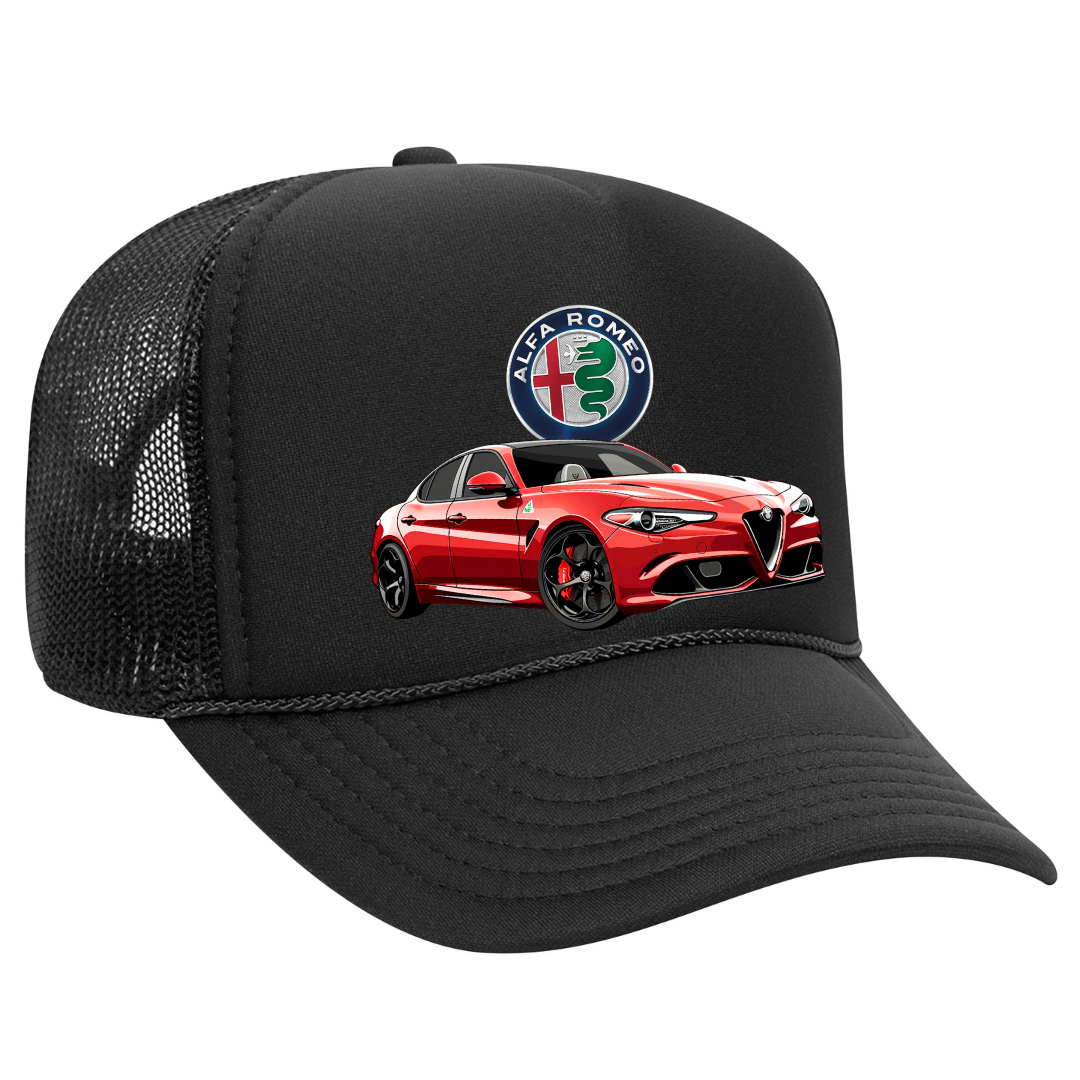 Men alfa romeo giulia trucker hat free shipping