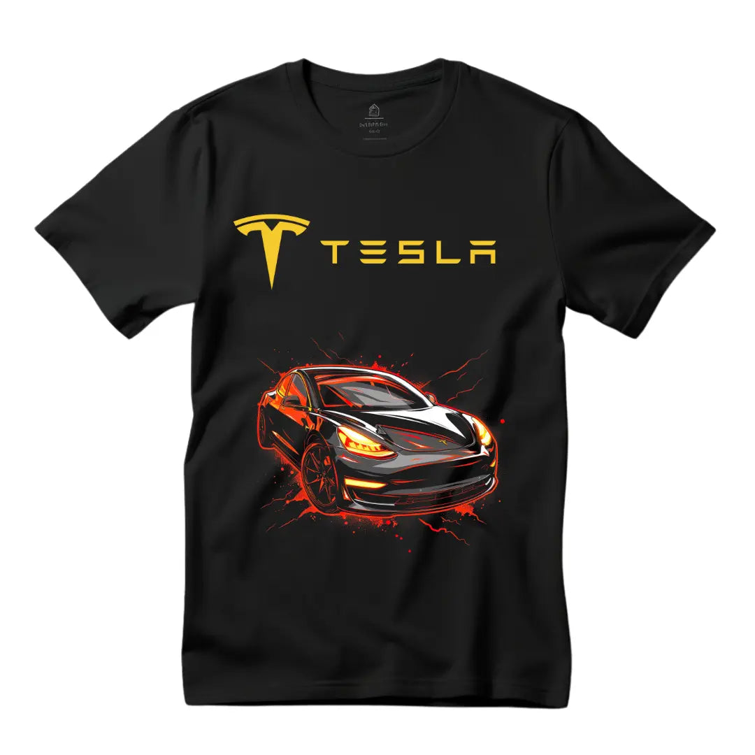 Electric Performance: Tesla Model 3 T-Shirt - Black Threadz