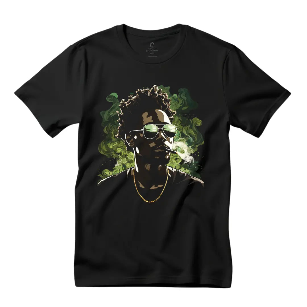 Black Man's Cannabis Vibes T-Shirt: Embrace the Culture and Style - Black Threadz
