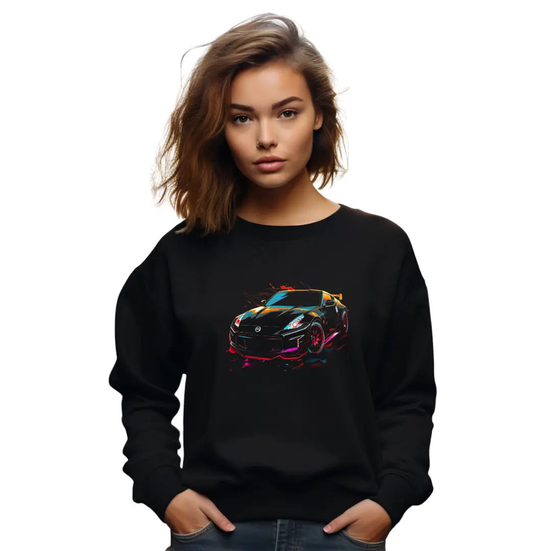Nissn 370Z Sweatshirt: High-Performance Legacy - Black Threadz