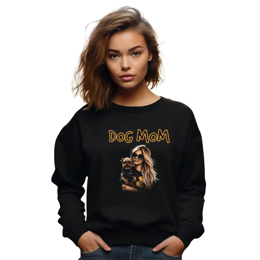 Dog Mom Sweatshirt: Celebrate Your Fur Baby Love - Black Threadz
