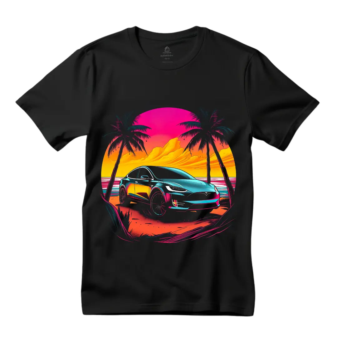 Tesla Model X T-Shirt: Celebrate Electric Innovation - Black Threadz