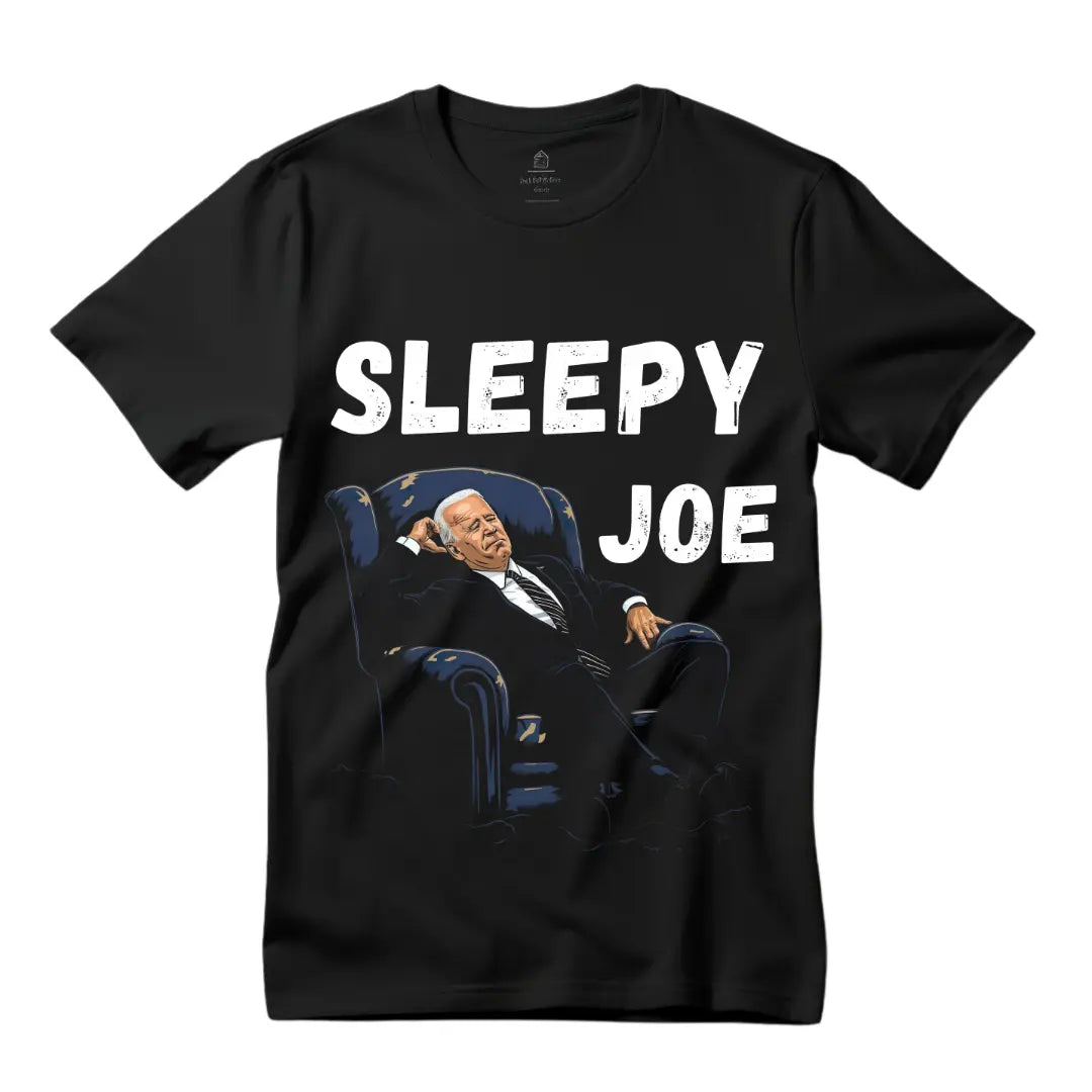 Sleepy Joe Biden T-Shirt: Embrace Presidential Comfort in Style - Black Threadz