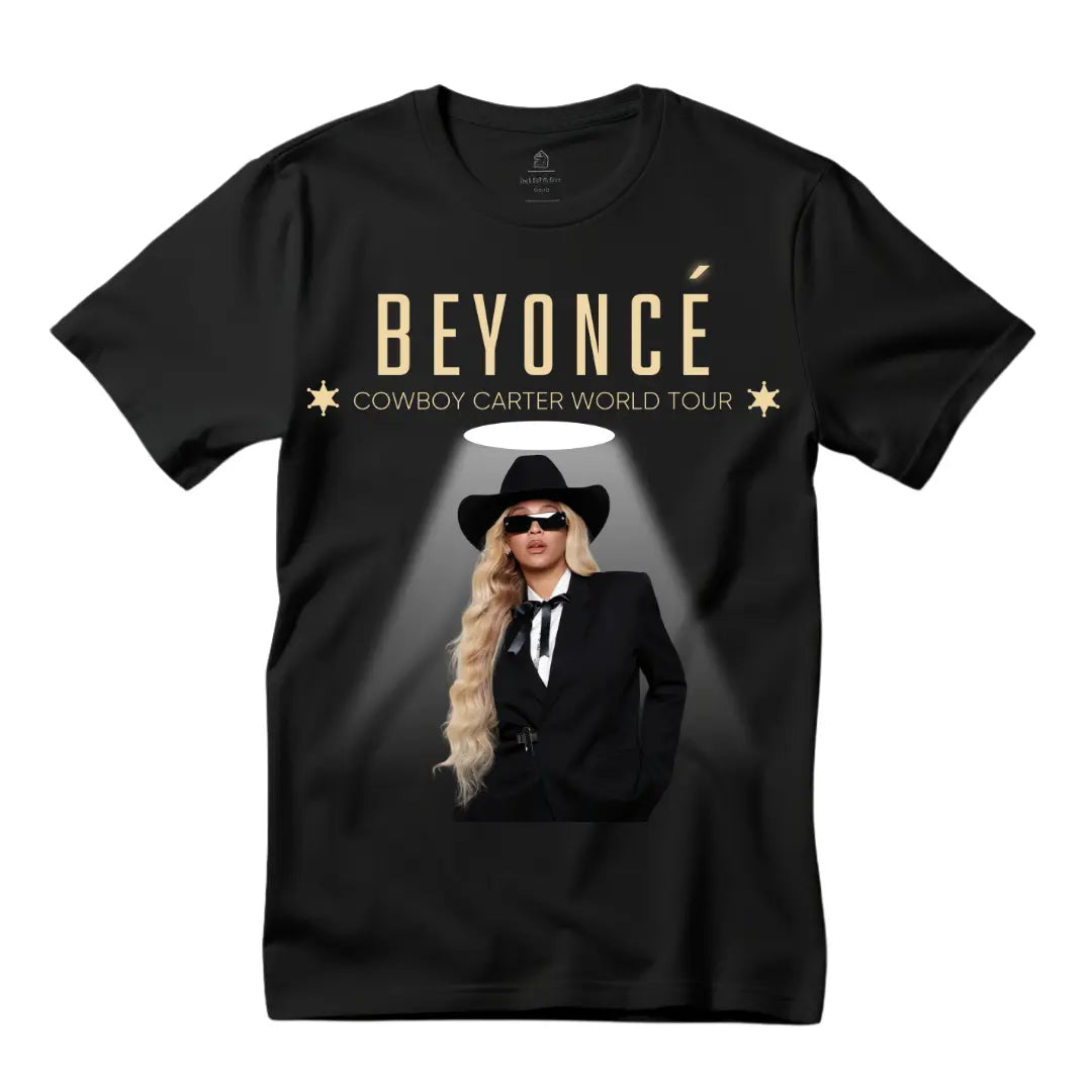 Beyoncé Cowboy Carter World Tour Concert Shirt - Black Tee for Fans - Black Threadz