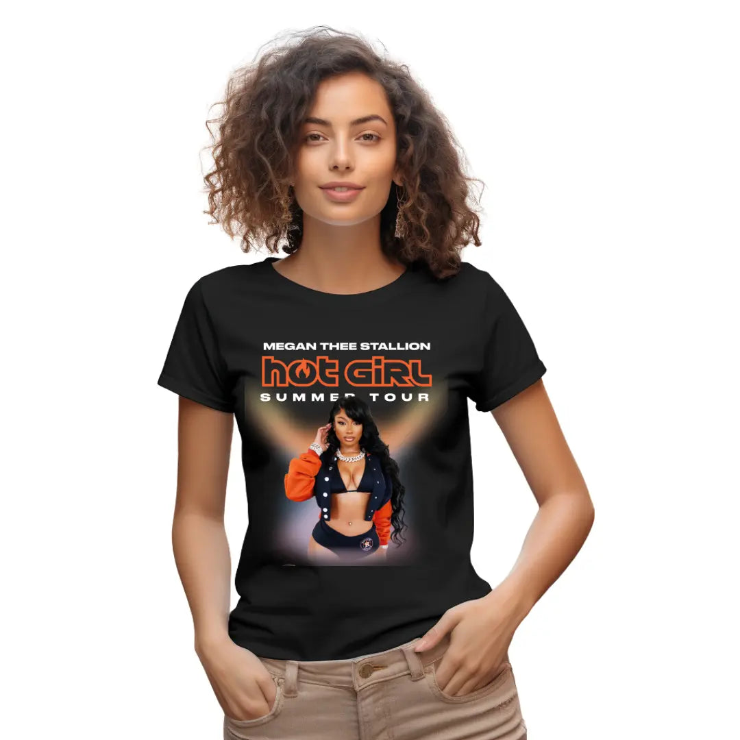 Megan Thee Stallion Hot Girl Summer Tour Black T-Shirt: Limited Edition - Black Threadz