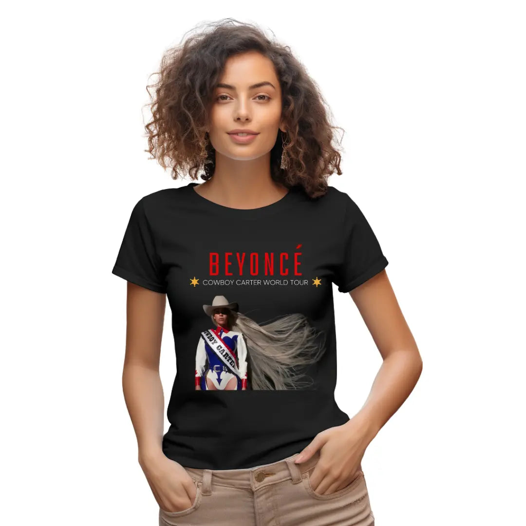 Official Beyoncé Cowboy Carter World Tour Concert Shirt - Black Tee - Bey Hive Merch - Black Threadz