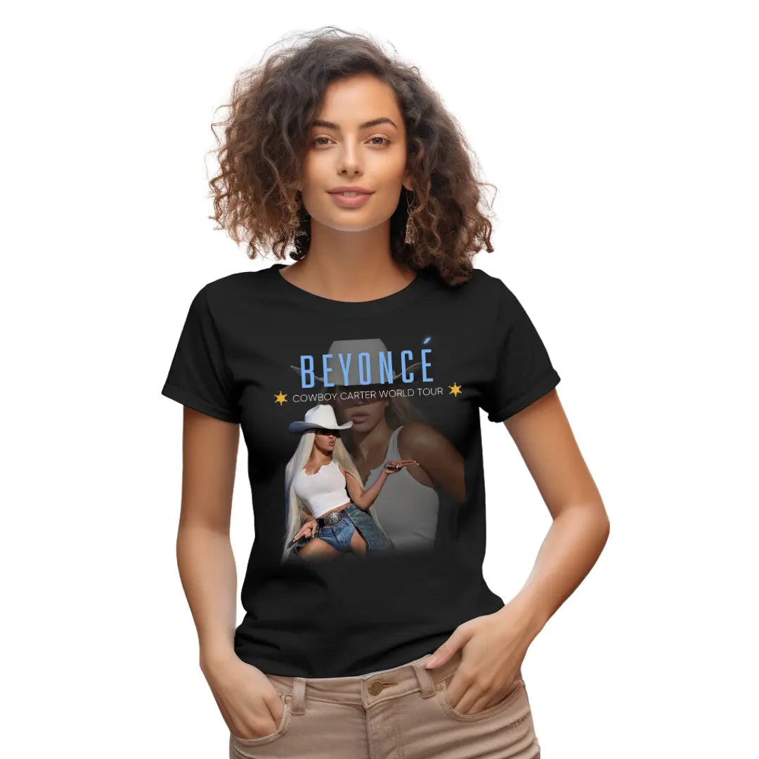 Beyoncé Cowboy Carter World Tour Black T-Shirt: Exclusive Concert Apparel - Black Threadz