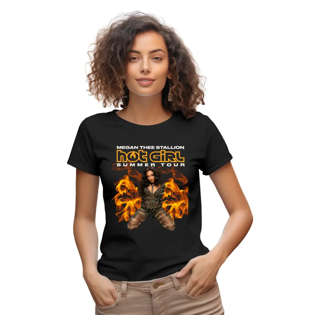 Megan Thee Stallion's Hot Girl Summer Tour Shirt Limited Edition Camo - Black Threadz