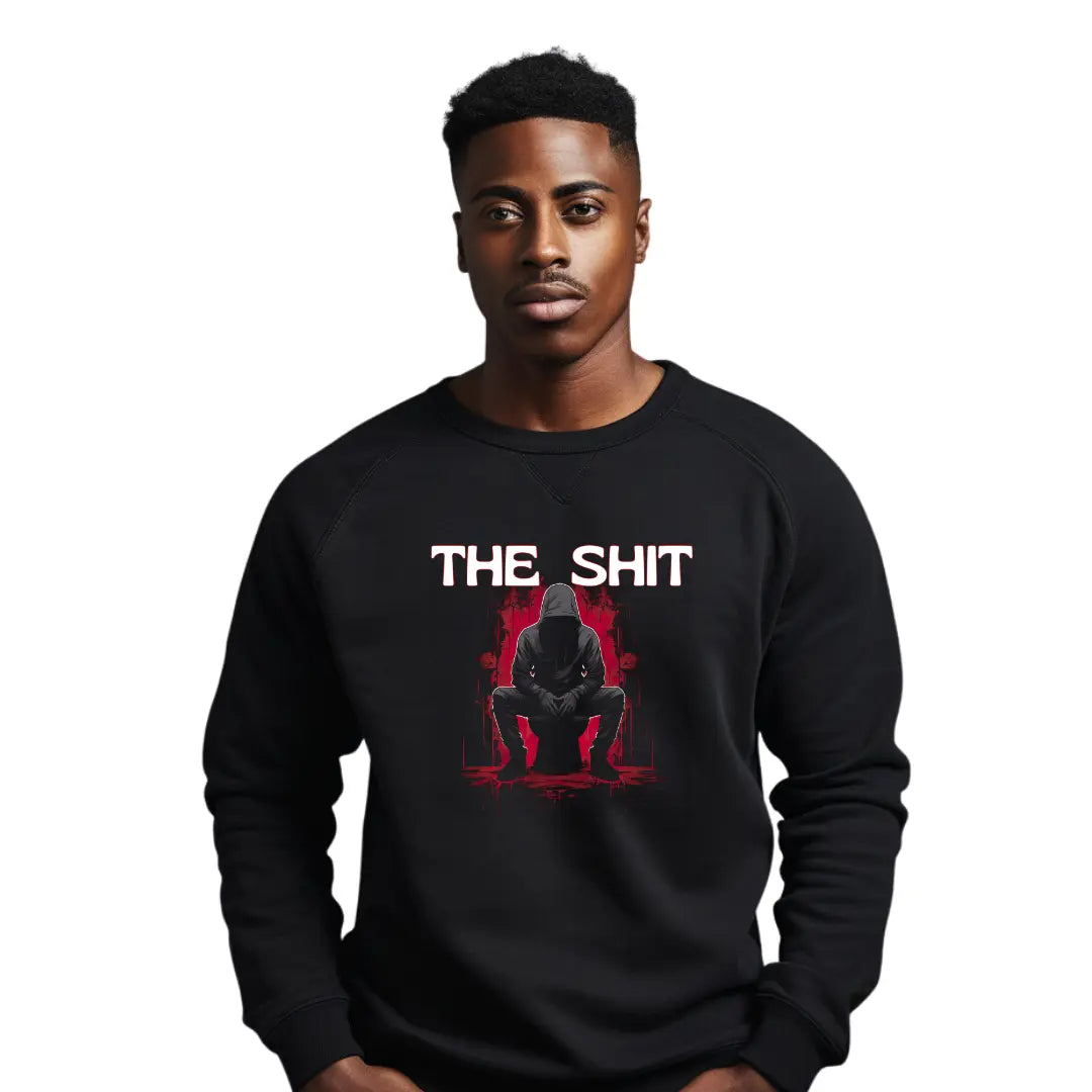 The $hit Graphic Sweatshirt for Laid-Back Statements - Black Threadz