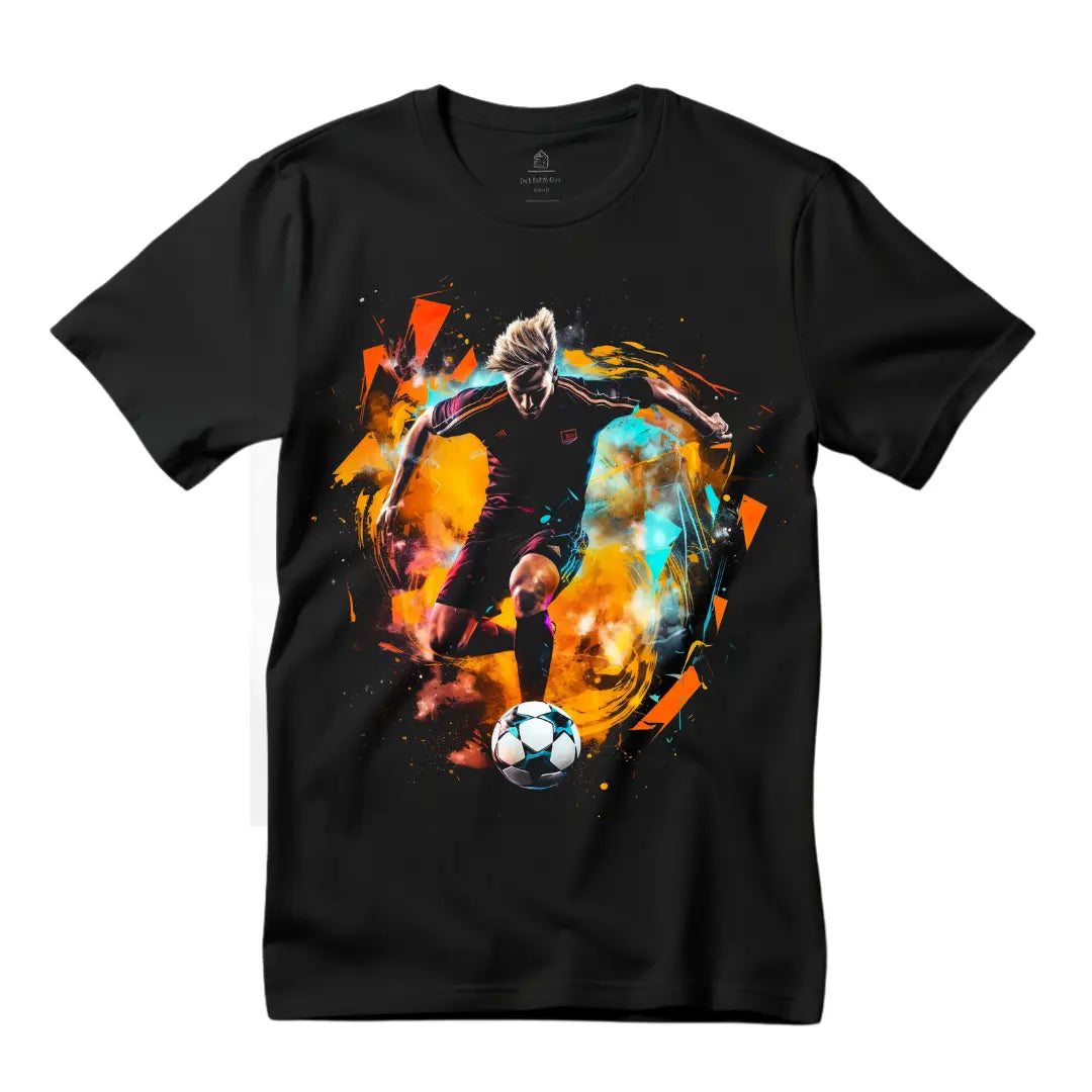 Score Big: Soccer Fanatic T-Shirt for Enthusiasts - Black Threadz