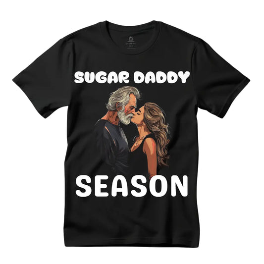 Sugar Daddy Season' Graphic Tee for Playful Statements - Black Threadz