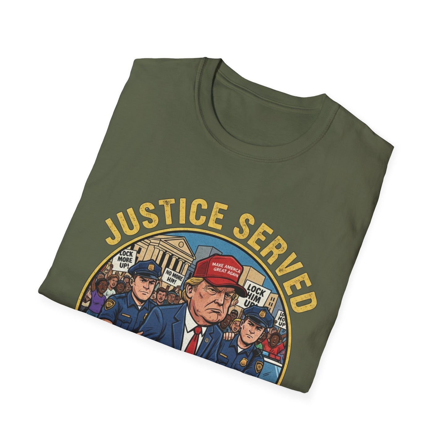Justice Served Anti-Trump Arrest T-Shirt | No Kings & Accountability Tee