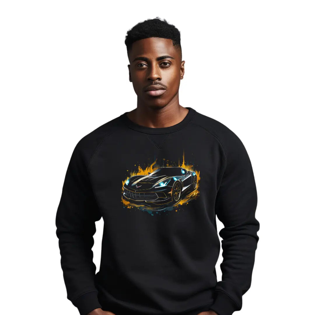 Chevrolet Corvette Sweatshirt: Celebrate Automotive Excellence - Black Threadz