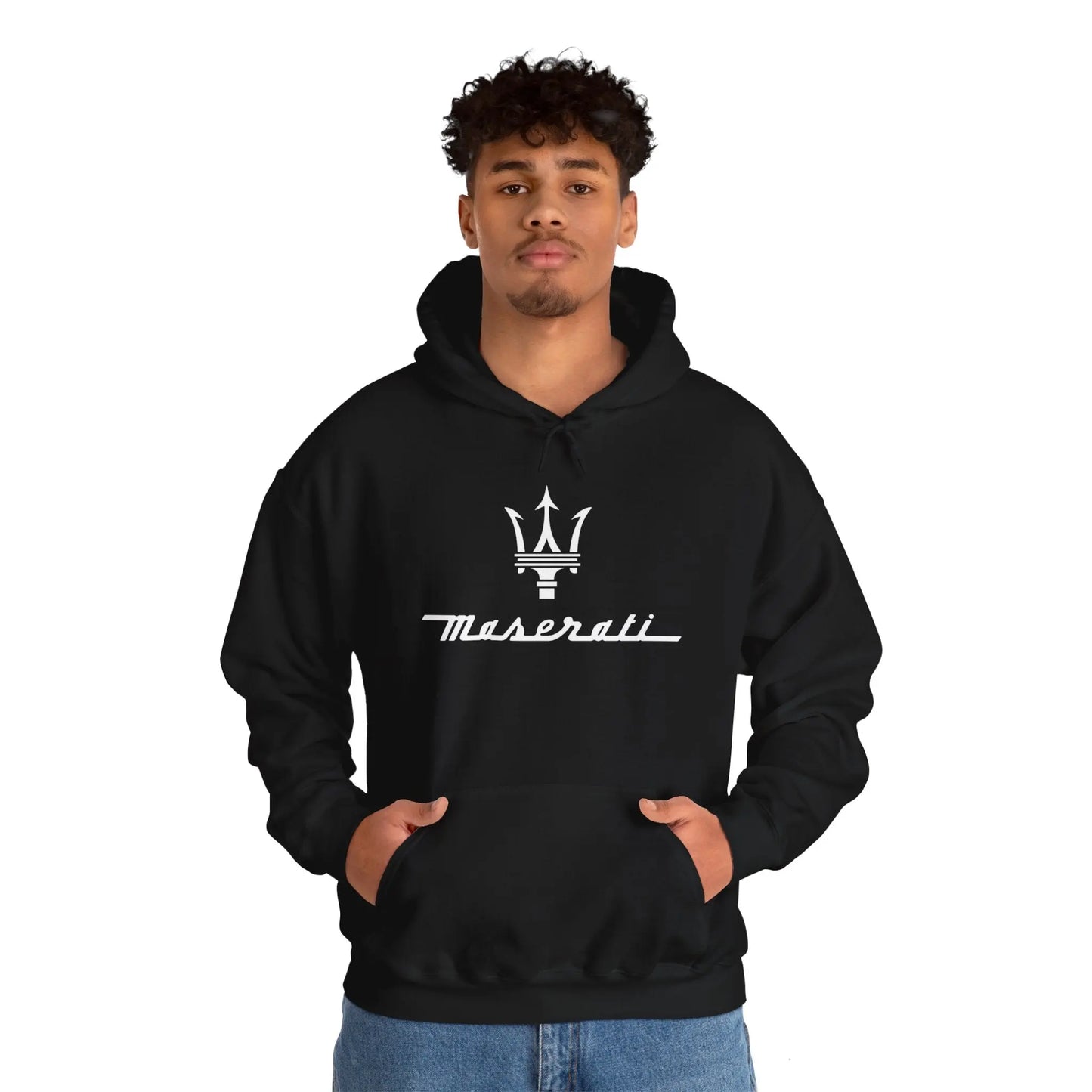 Maserati Ghibli Urban Scene Black Hoodie - Limited Edition Design! - Black Threadz