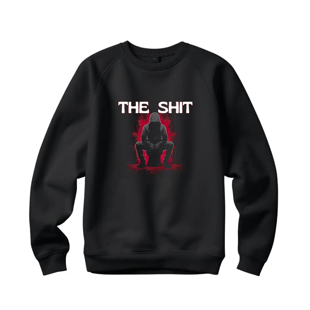 The $hit Graphic Sweatshirt for Laid-Back Statements - Black Threadz
