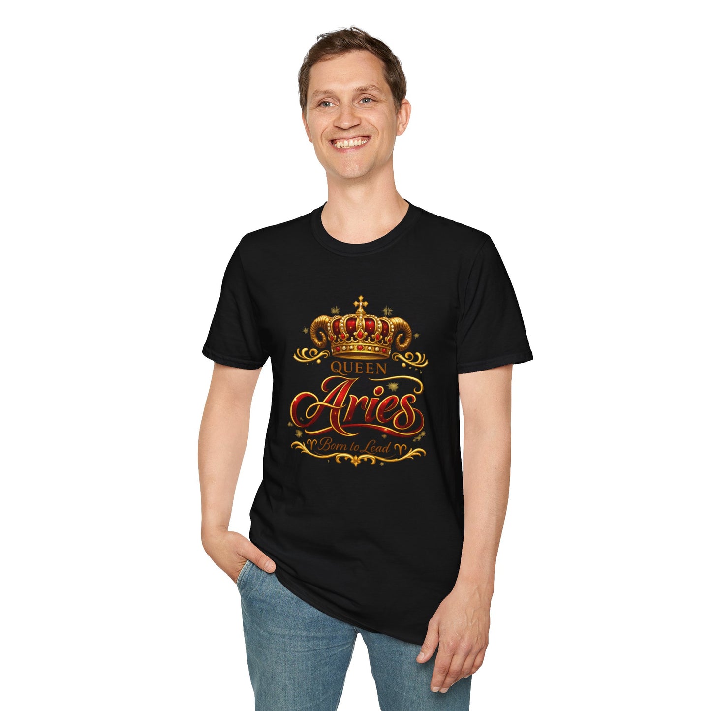 Queen Aries T-Shirt – Aries Zodiac Graphic Tee for Women, Astrology Queen Shirt, Aries Season Birthday Gift, Horoscope Streetwear
