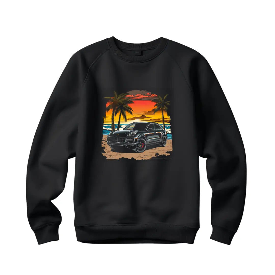 Cayenne Black Sweatshirt: Embrace the Porsche Essence in Style - Black Threadz