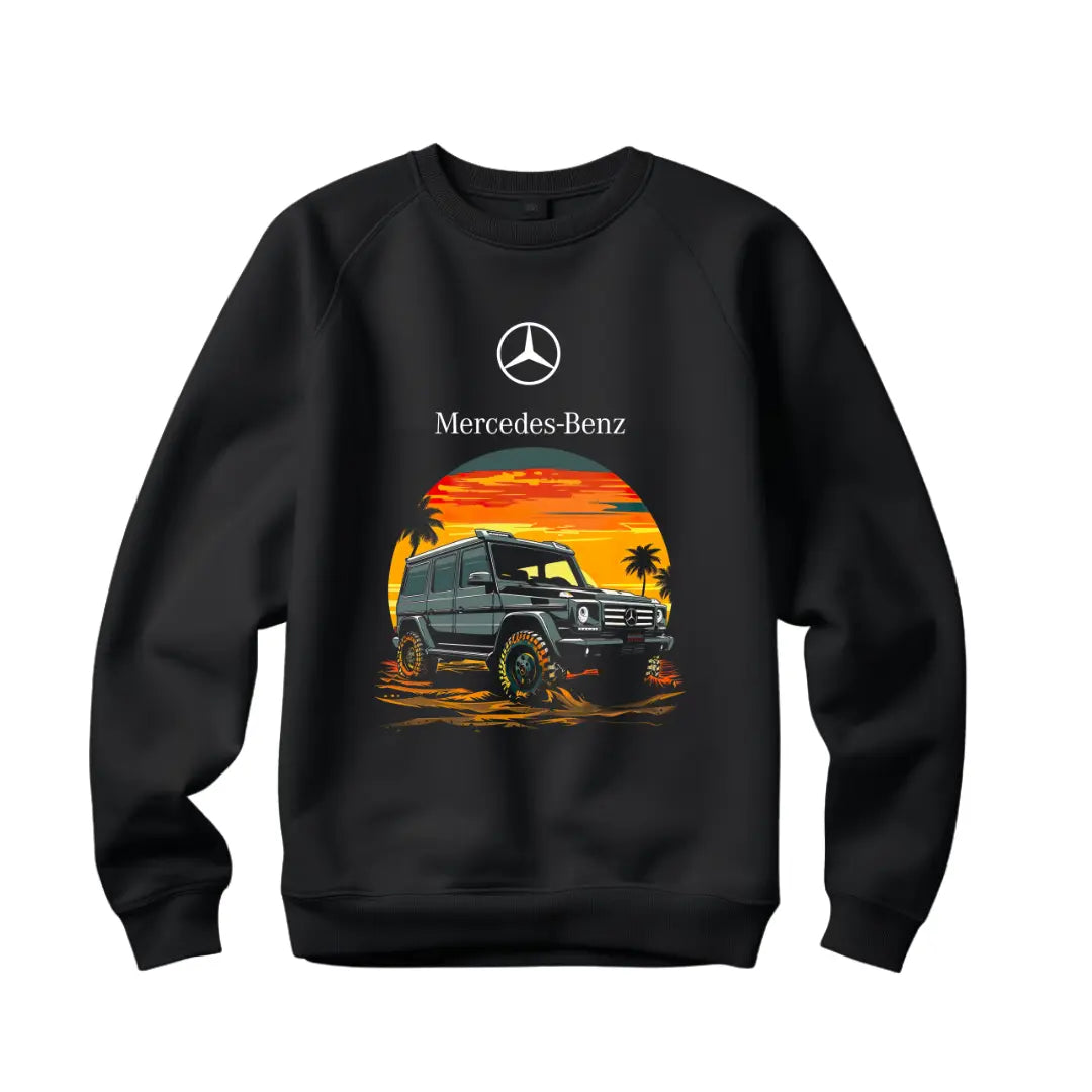 G-Wagon Graphic Sweatshirt - Premium Black Top with Iconic Luxury SUV Design - Black Threadz