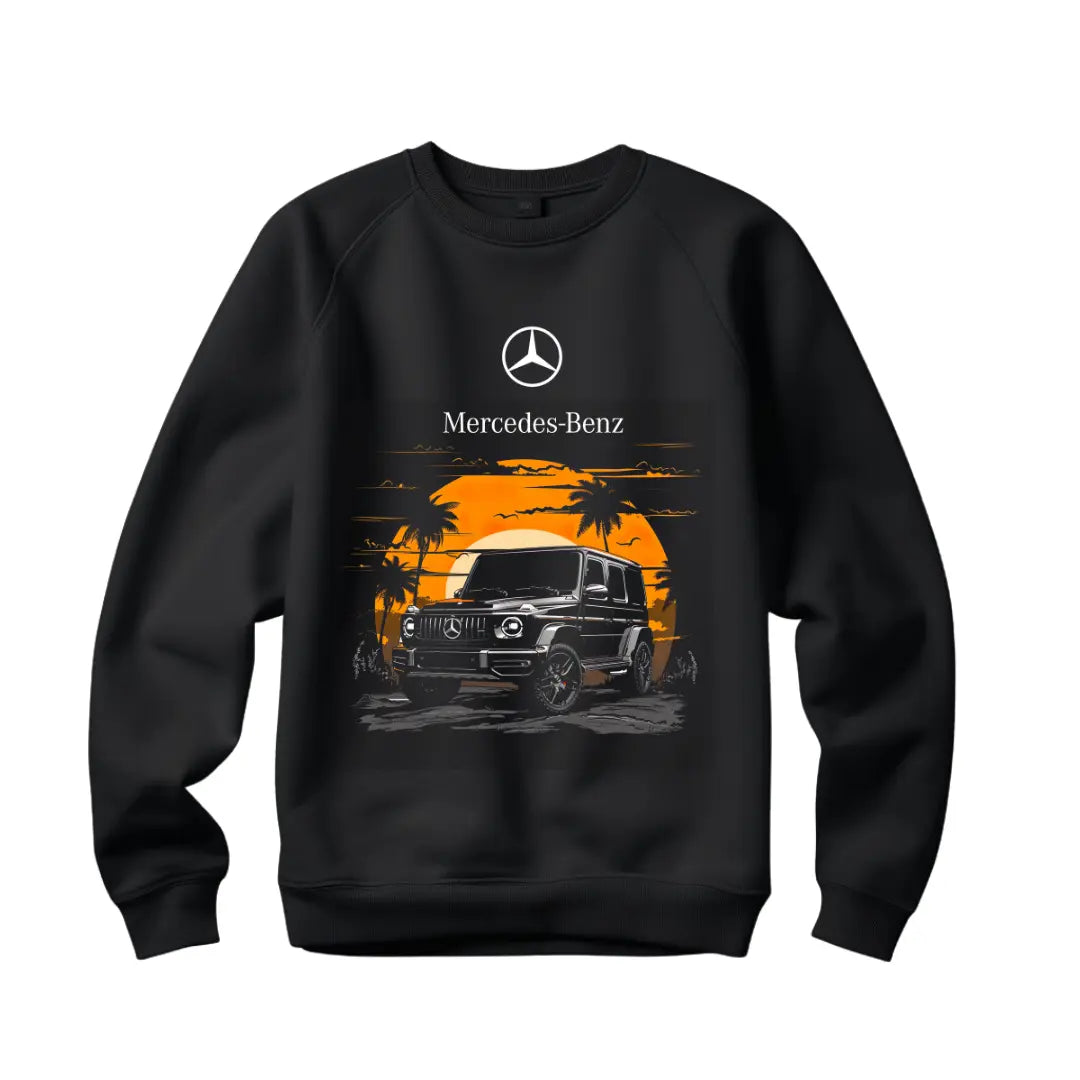 G-Wagon Graphic Sweatshirt - Premium Black Top with Iconic Luxury SUV Design - Black Threadz
