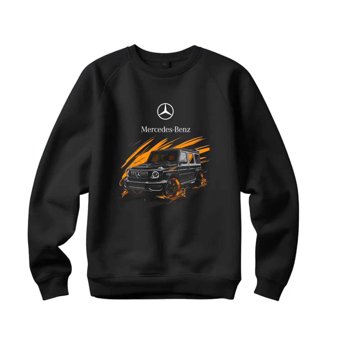 G-Wagon Graphic Sweatshirt - Premium Black Top with Iconic Luxury SUV Design - Black Threadz