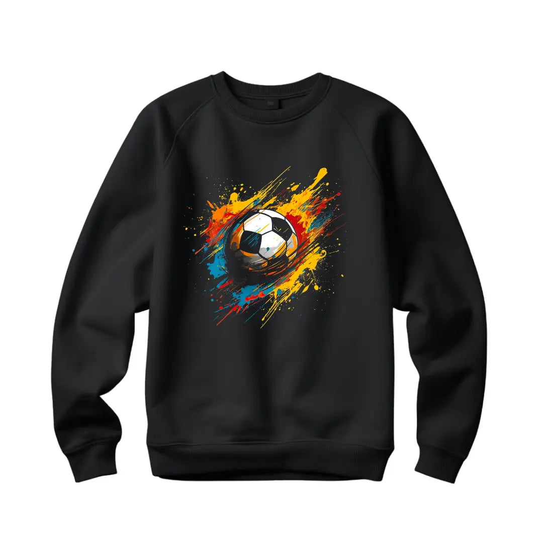Score Big: Soccer Fanatic Sweatshirt for Enthusiasts - Black Threadz