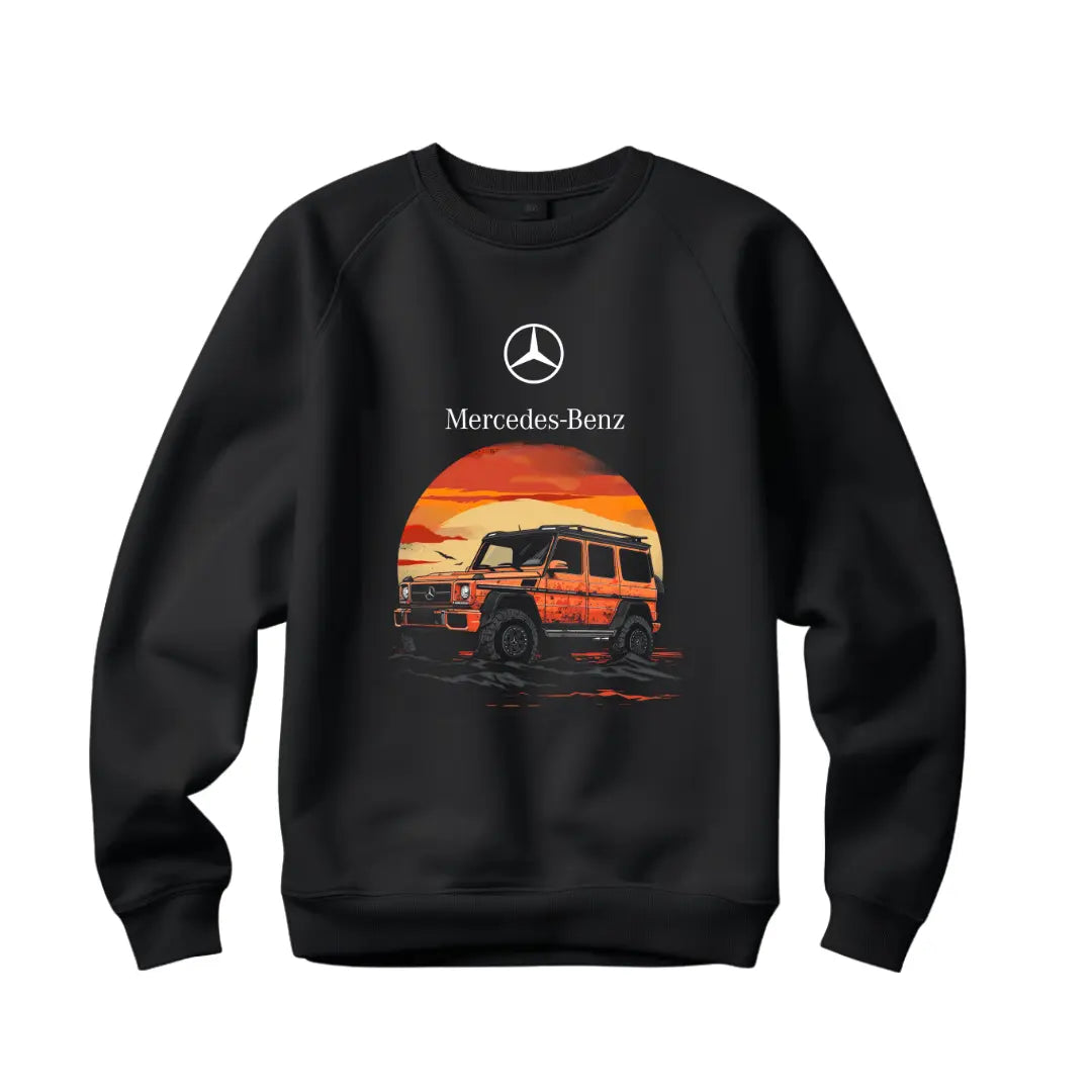 G-Wagon Graphic Sweatshirt - Premium Black Top with Iconic Luxury SUV Design - Black Threadz