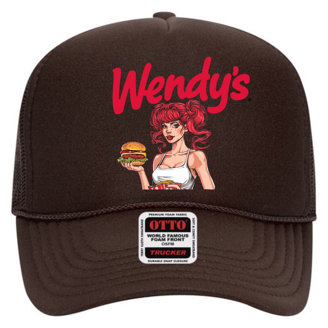 Wendy's Black Trucker Snapback Hat