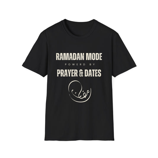 Empower Your Ramadan Mode: Stylish T-Shirt with Prayer and Dates