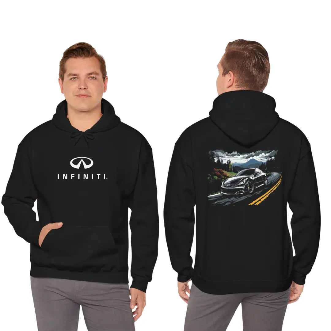 Sophisticated Ride: Infiniti G37 Road Black Hoodie - Black Threadz