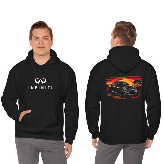 Sophisticated Serenity: Infiniti G37 Countryside Black Hoodie - Black Threadz