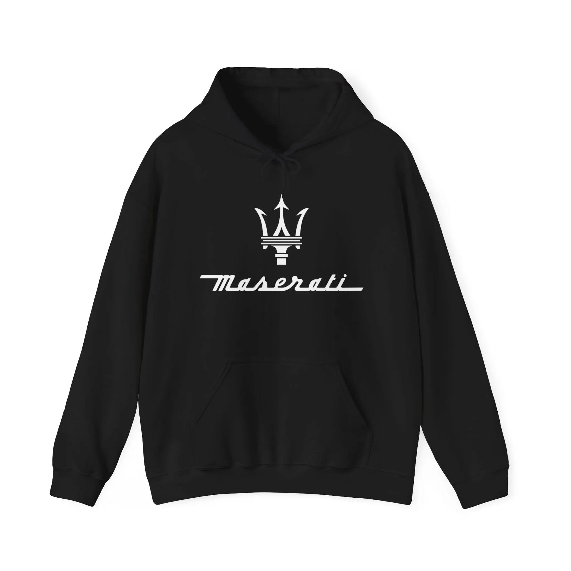 Iconic Elegance: Black Maserati Ghibli Hoodie at  the Colosseum - Black Threadz