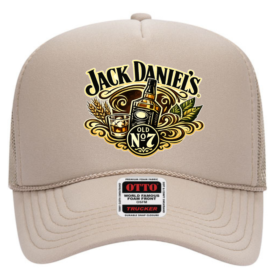 Jack Daniel’s Trucker Snapback Hat – Classic Whiskey Mesh Cap, Adjustable Fit