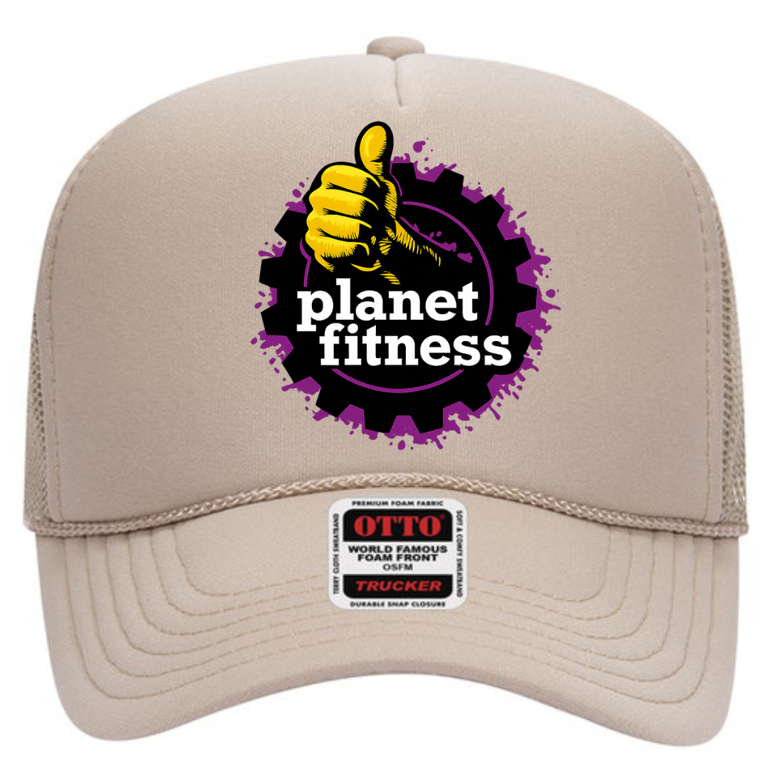 Planet Fitness Trucker Snapback Hat – Gym Lifestyle Mesh Cap, Adjustable Fit