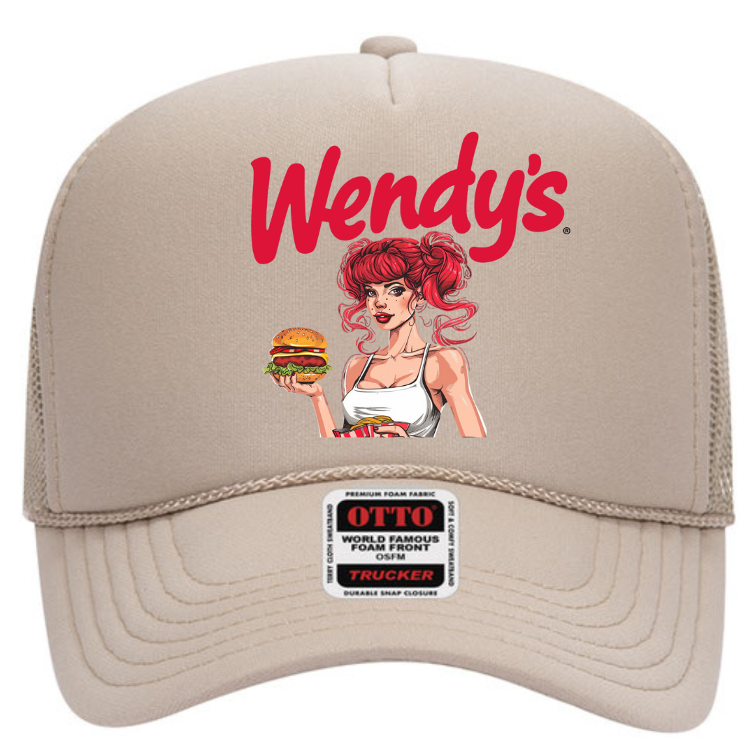 Wendy's Black Trucker Snapback Hat