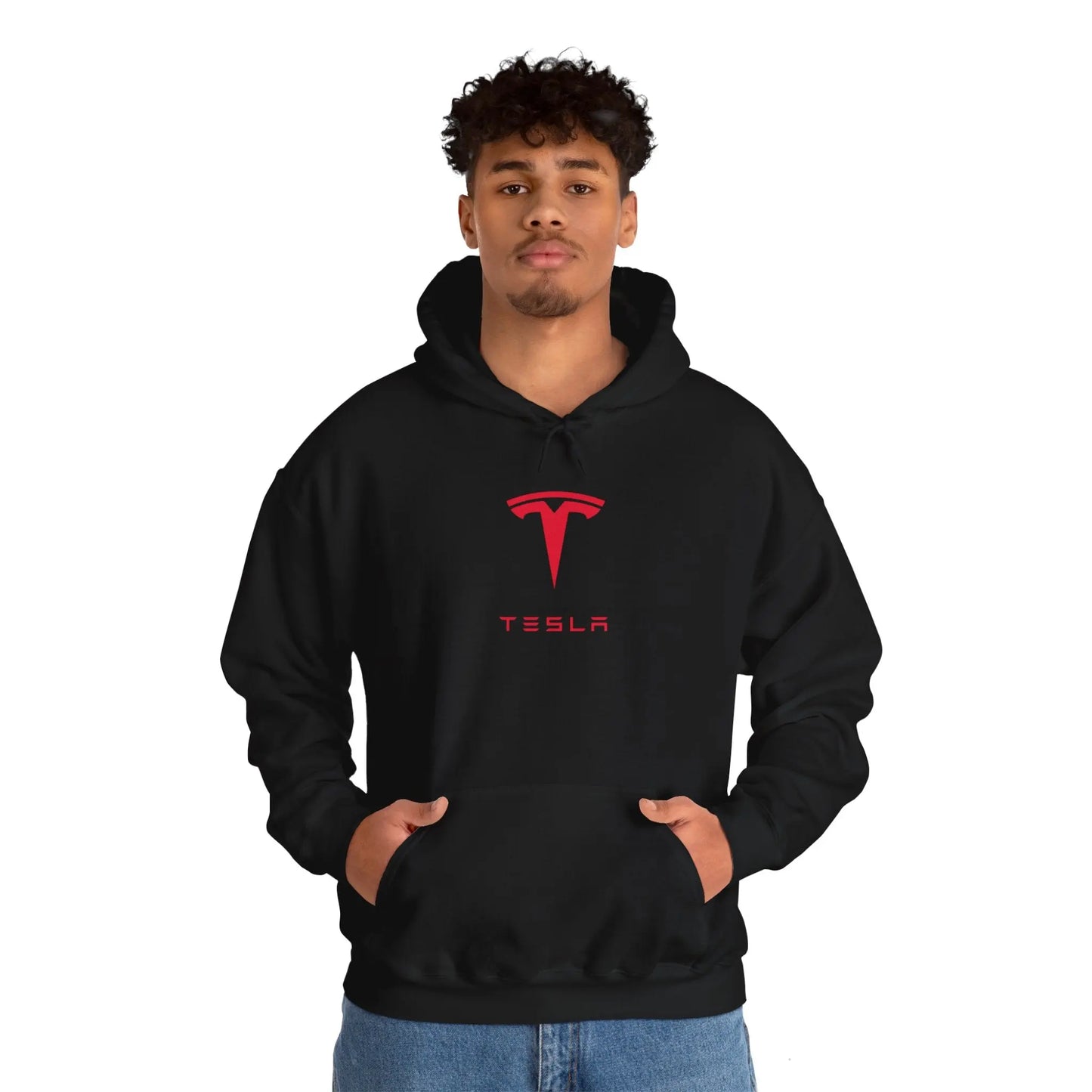 Moonlit Marvel: Tesla Cybertruck with Moon Black Hoodie - Black Threadz