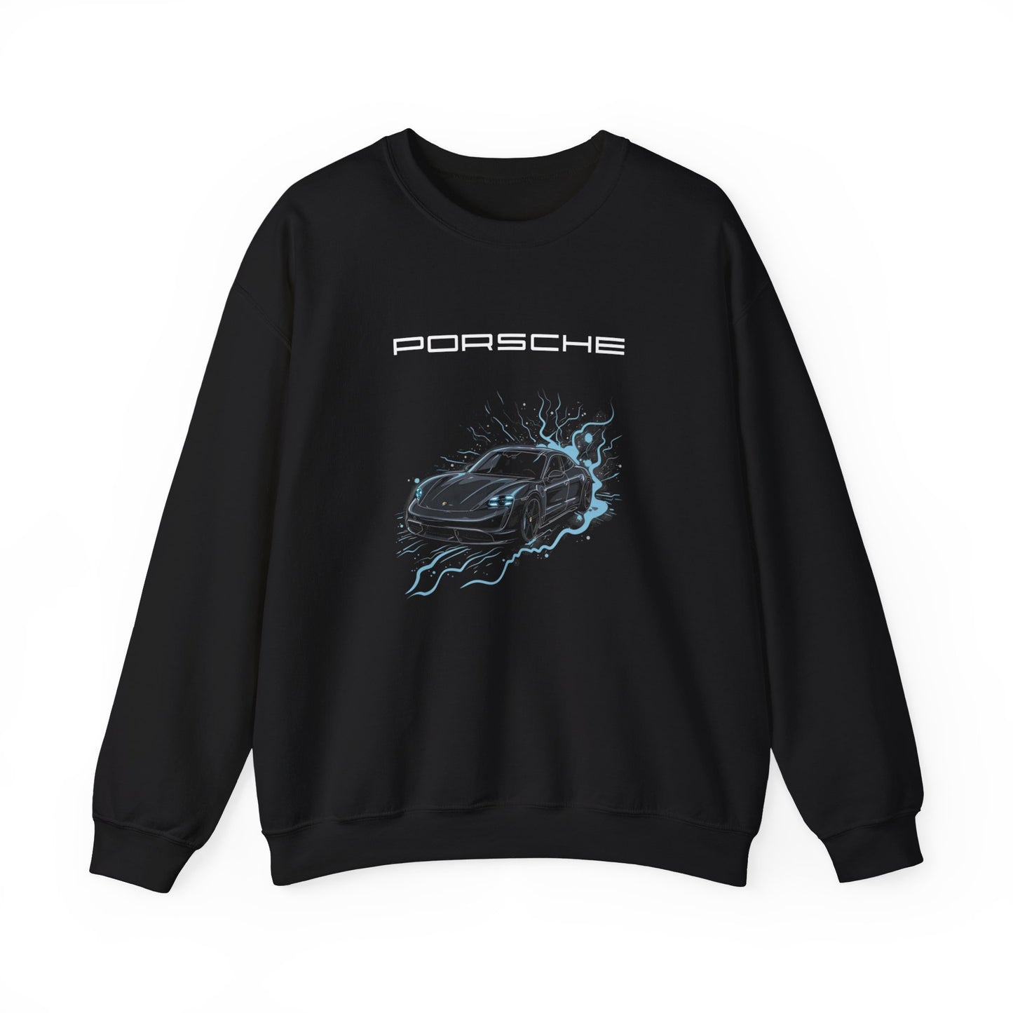 Porsche Taycan Sweatshirt - Men's Black Porsche Sweatshirt - Ideal Porsche Owner Gifts for Him and Her