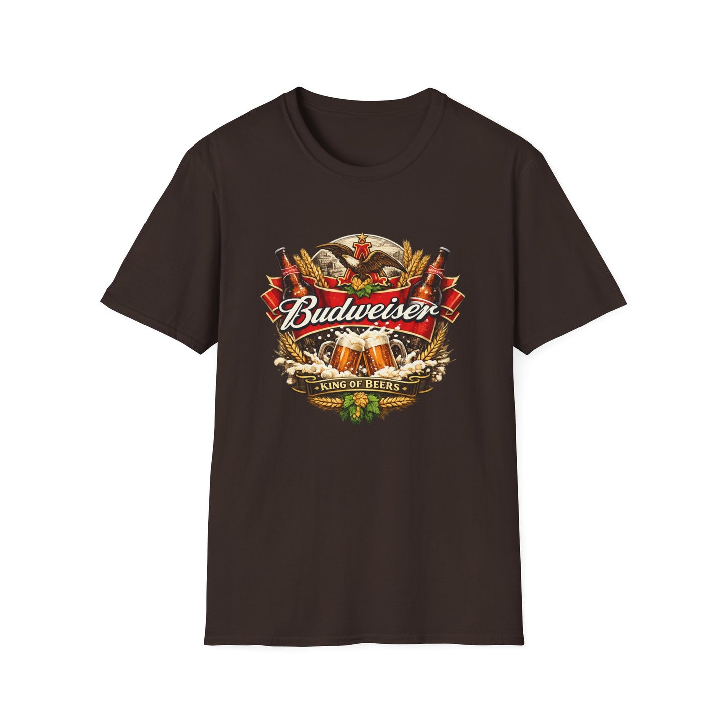 Budweiser T-Shirt – Beer Fan Tee, American Lager Shirt, Brewery & Bar Merch