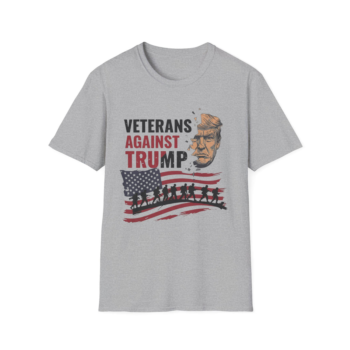 Veterans Against Trump T-Shirt | Patriotic No Kings & Protest Apparel