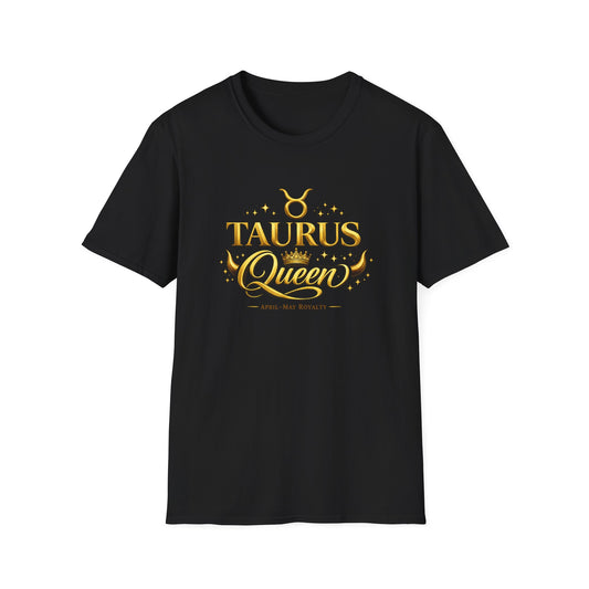Taurus Queen T-Shirt — Zodiac Taurus Shirt for Women, Taurus Season Tee, Astrology Graphic Tee, Birthday Gift for Taurus Queen, Bull Sign Streetwear