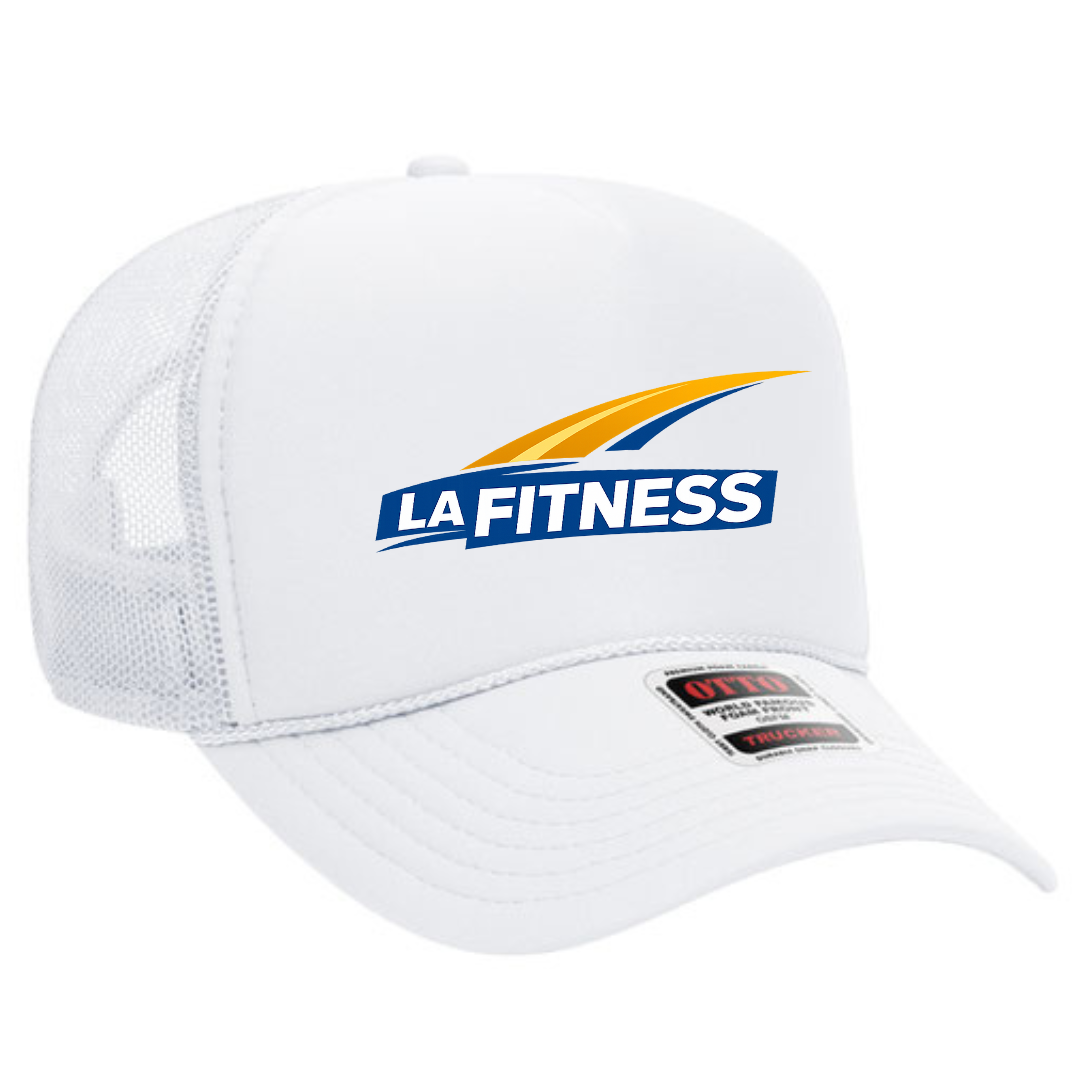LA Fitness Trucker Snapback Hat – Gym Lifestyle Mesh Cap, Adjustable Fit
