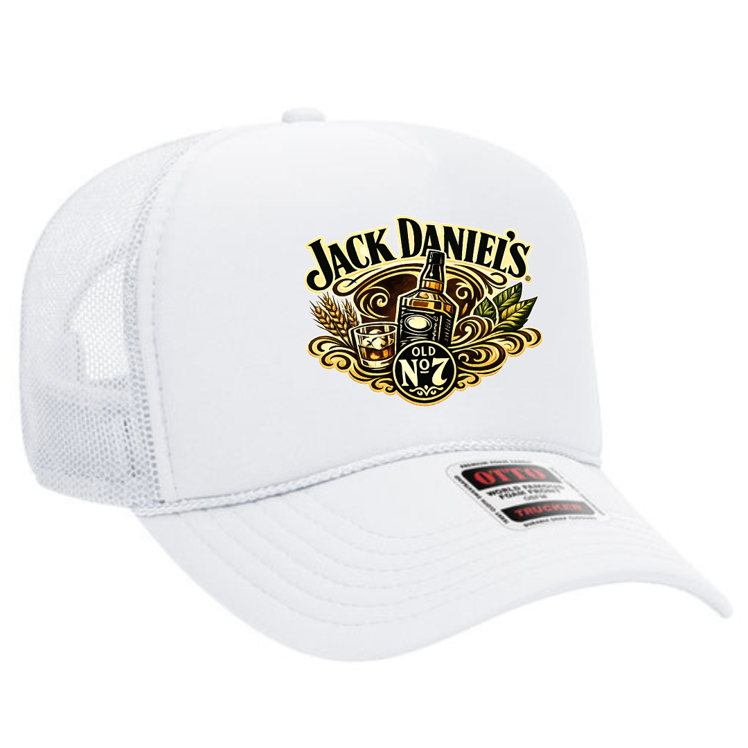 Jack Daniel’s Trucker Snapback Hat – Classic Whiskey Mesh Cap, Adjustable Fit